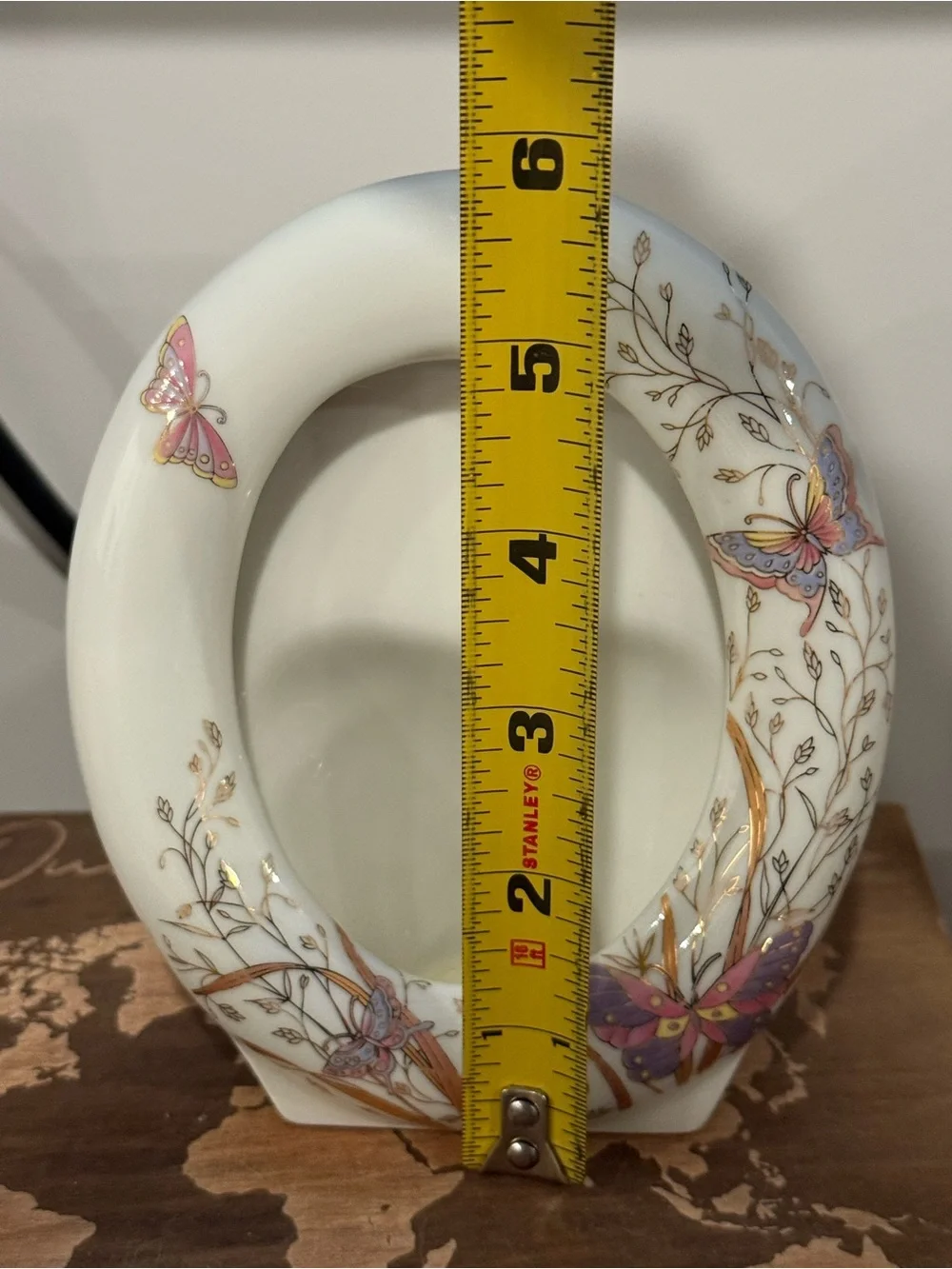 Vintage Hope San Francisco Butterfly Porcelain Frame Cottagecore Floral Whimsy